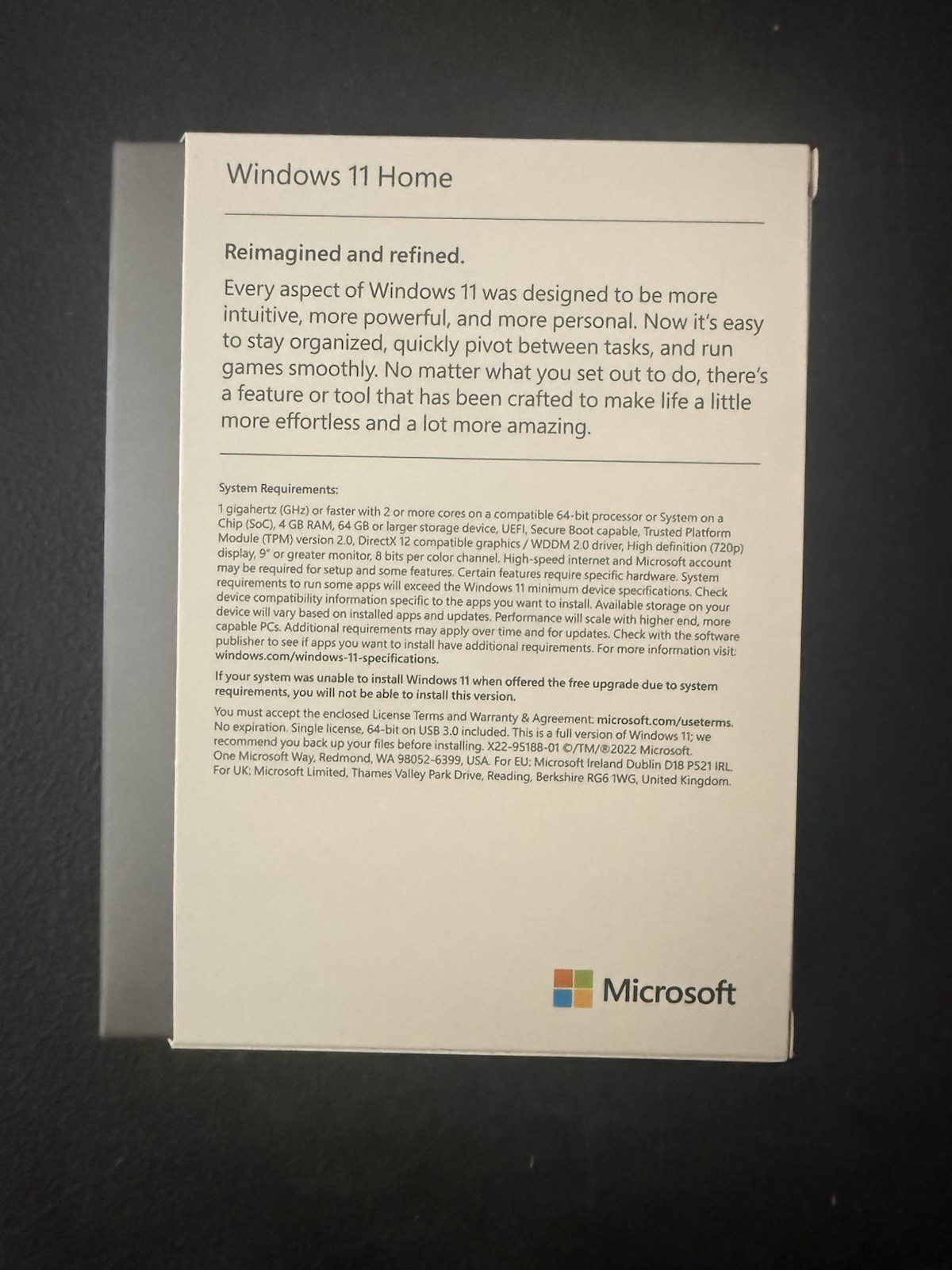 Microsoft Windows 11 Home USB License Product Key 64 Bit HAJ-00108 Activation