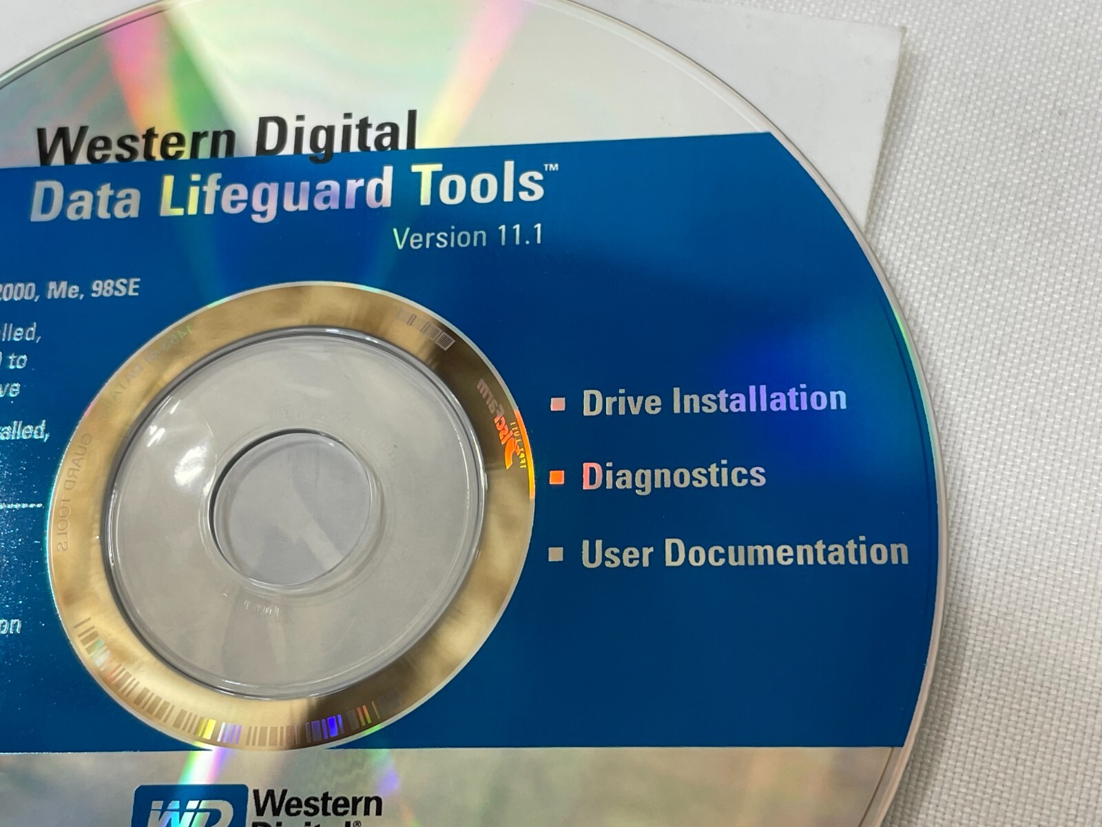 WESTERN DIGITAL DATA LIFEGUARD TOOLS 2004 VER. 11.1 FOR WINDOWS XP,2000,ME,98SE