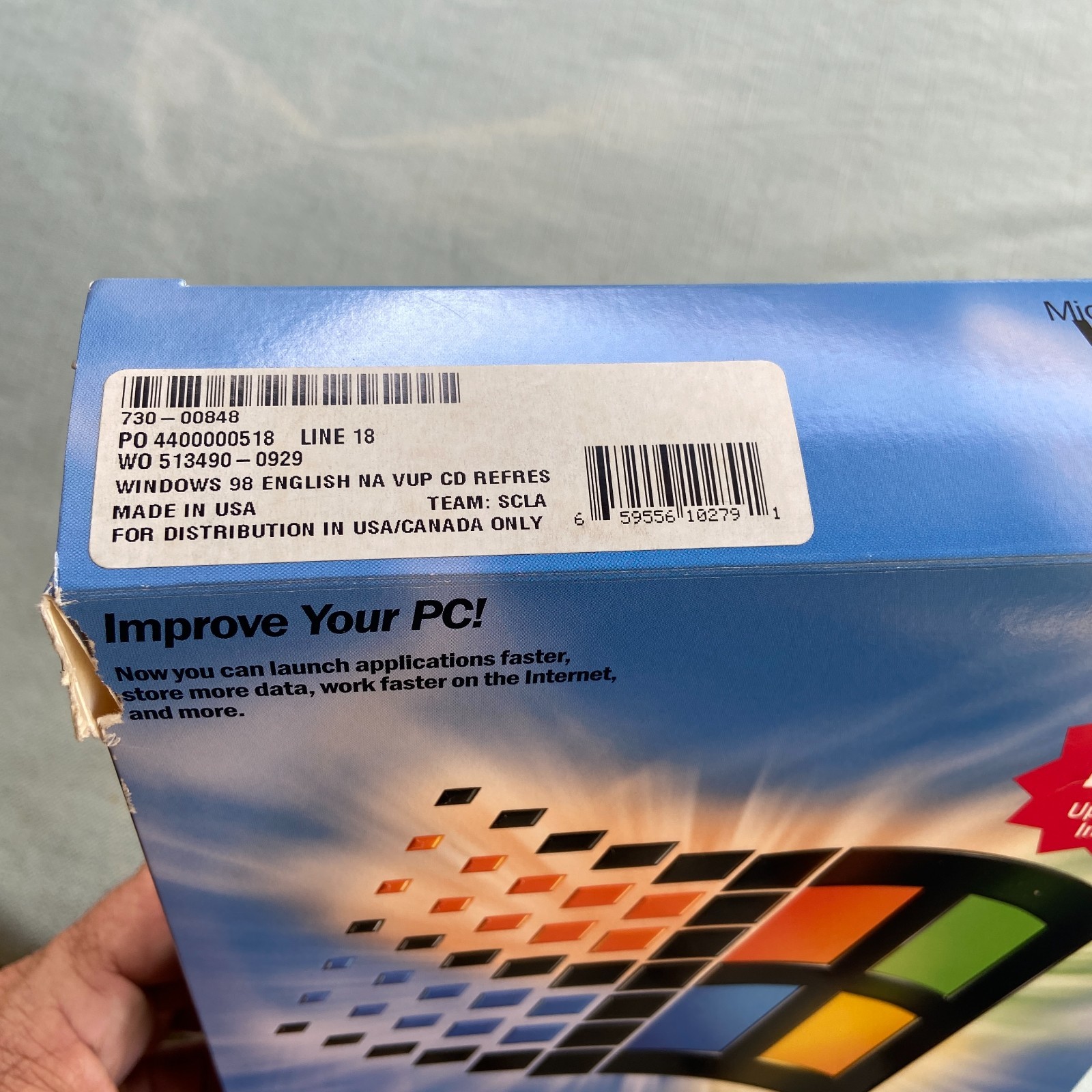 Microsoft Windows 98 Second Edition SE Upgrade Original Sleeve Box Art Book Key