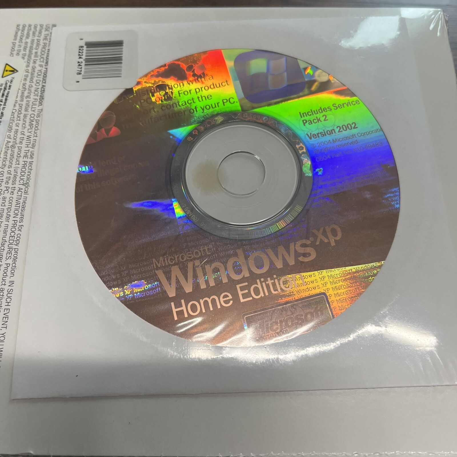 Microsoft Windows XP Home SP2 Sealed DVD Only No COA or Key
