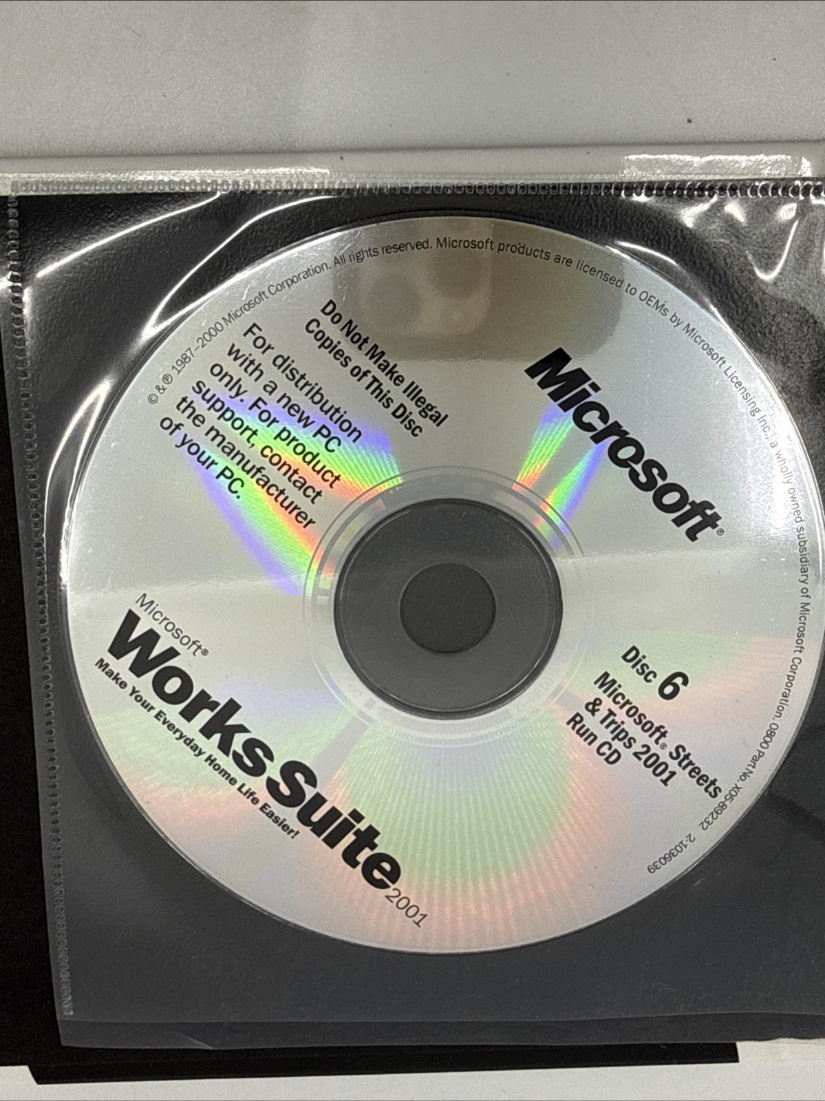 Gateway Software Storage Binder – Microsoft Works, System Restore Sound Blaster