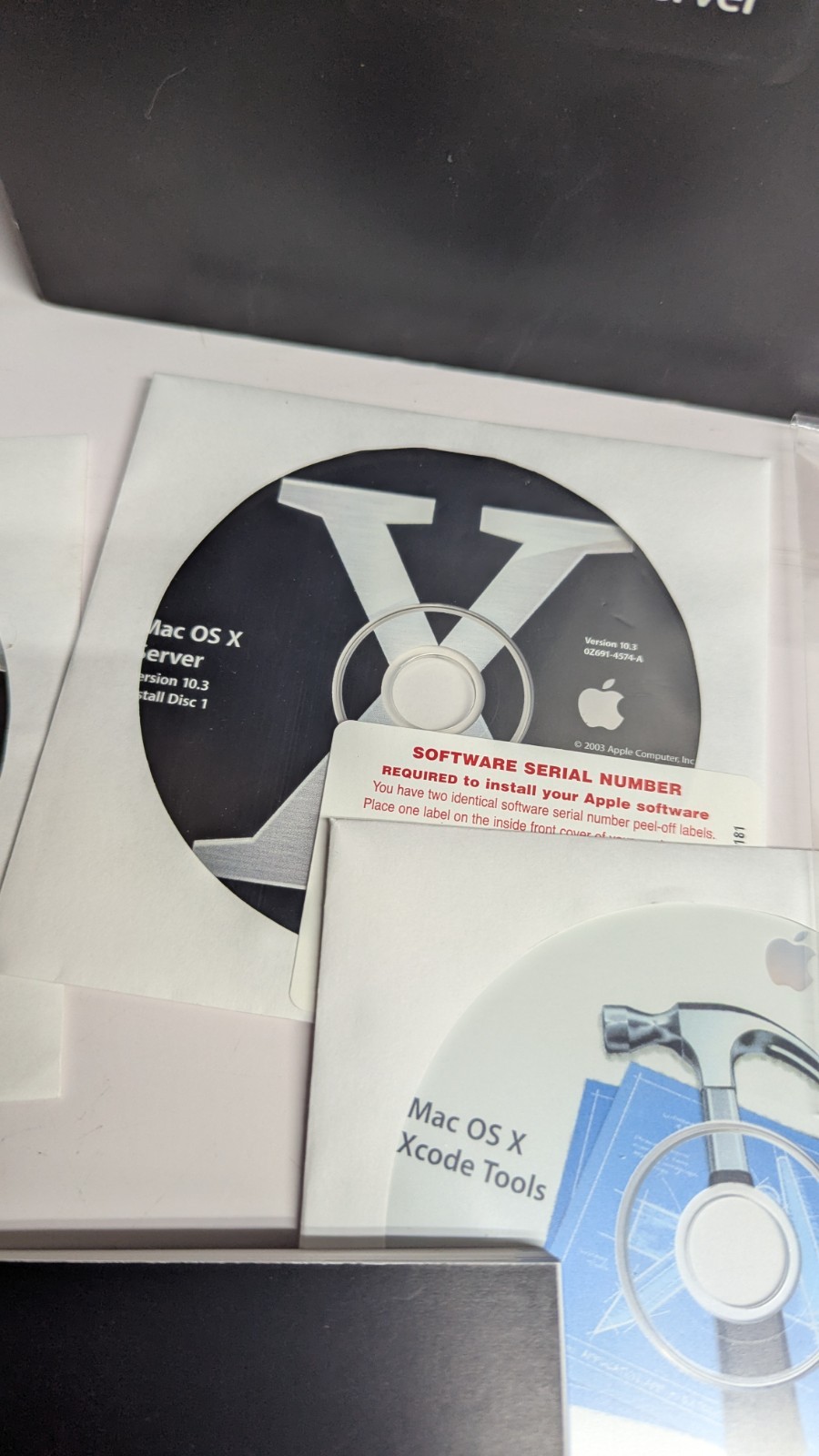 Apple Mac OS X Server 10.3 Panther unlimited clients key, OEM 4 CD Big Box