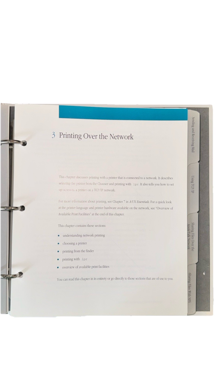 Apple A/UX 3.0 Manuals – MacX, A/UX Network Essentials And A/UX Essentials