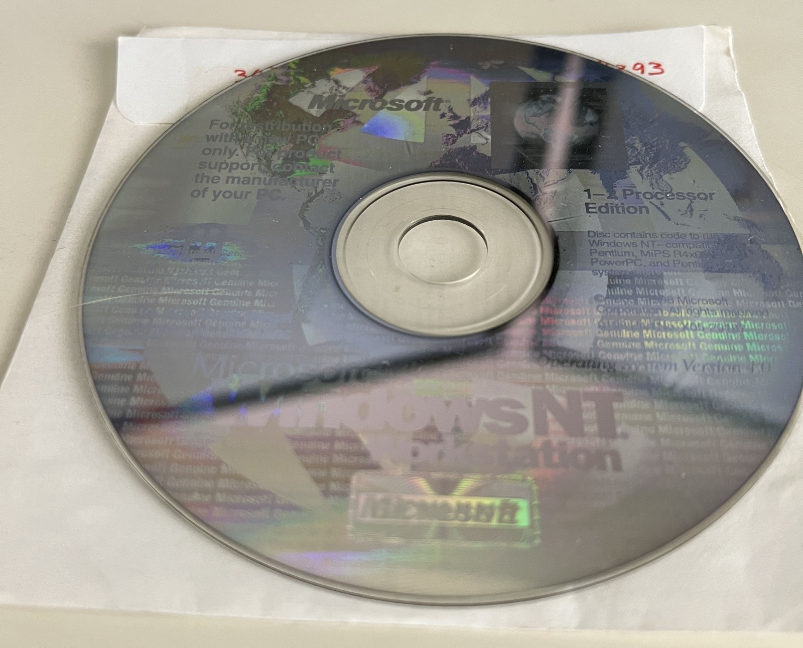 Microsoft Windows NT Workstation 4.0 CD-ROM w/product key