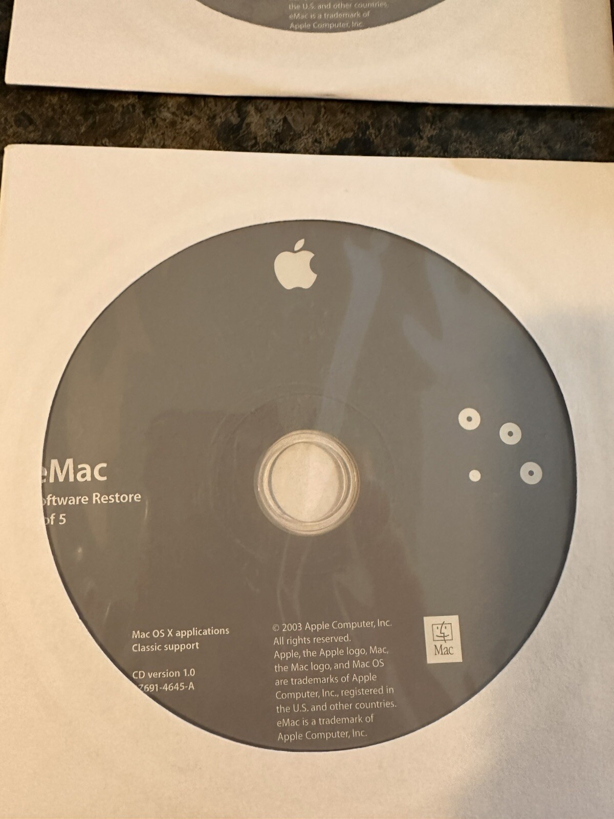 Lot of 9 Apple eMac OS X 10.3 And Software Restore 2003 Disks