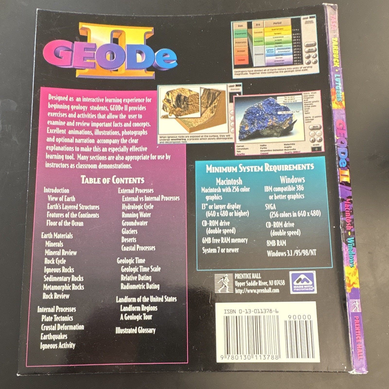 GEODE II CD-ROM, English, Mac/Windows 3.1/95/98/NT, MPN 0-13-011378-6