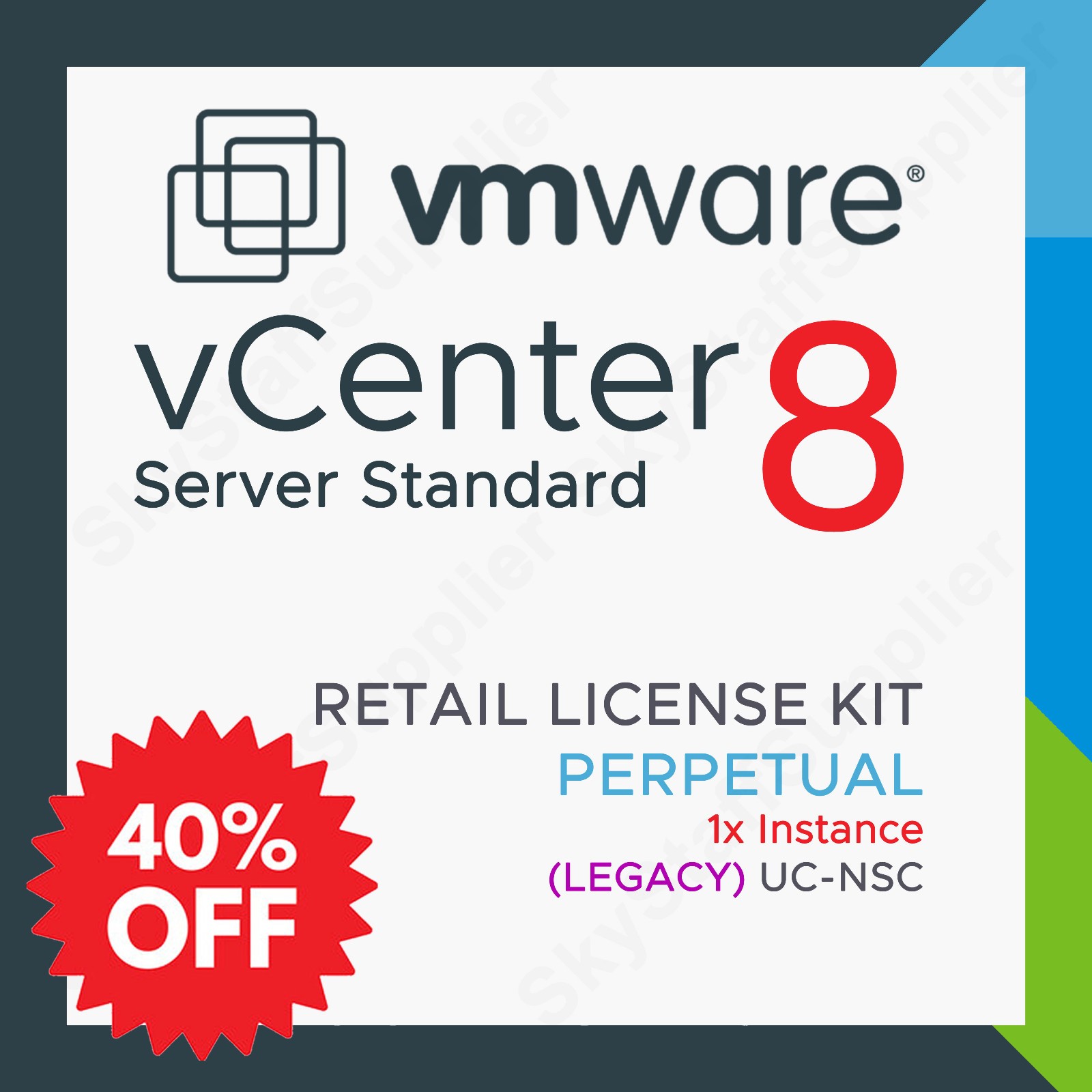 vCenter Server Standard 8 for vSphere v8 – Perpetual License UC NSC RETAIL PACK