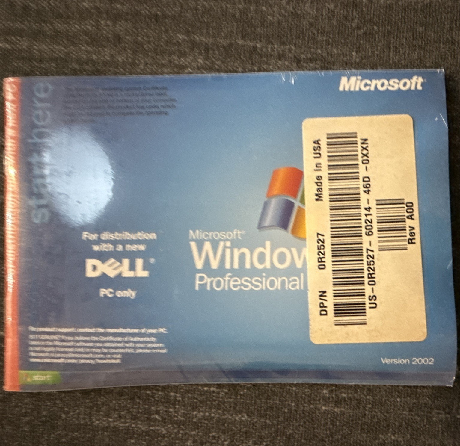 Microsoft Windows XP Professional OEM CD English for Dell MPN 0R2527
