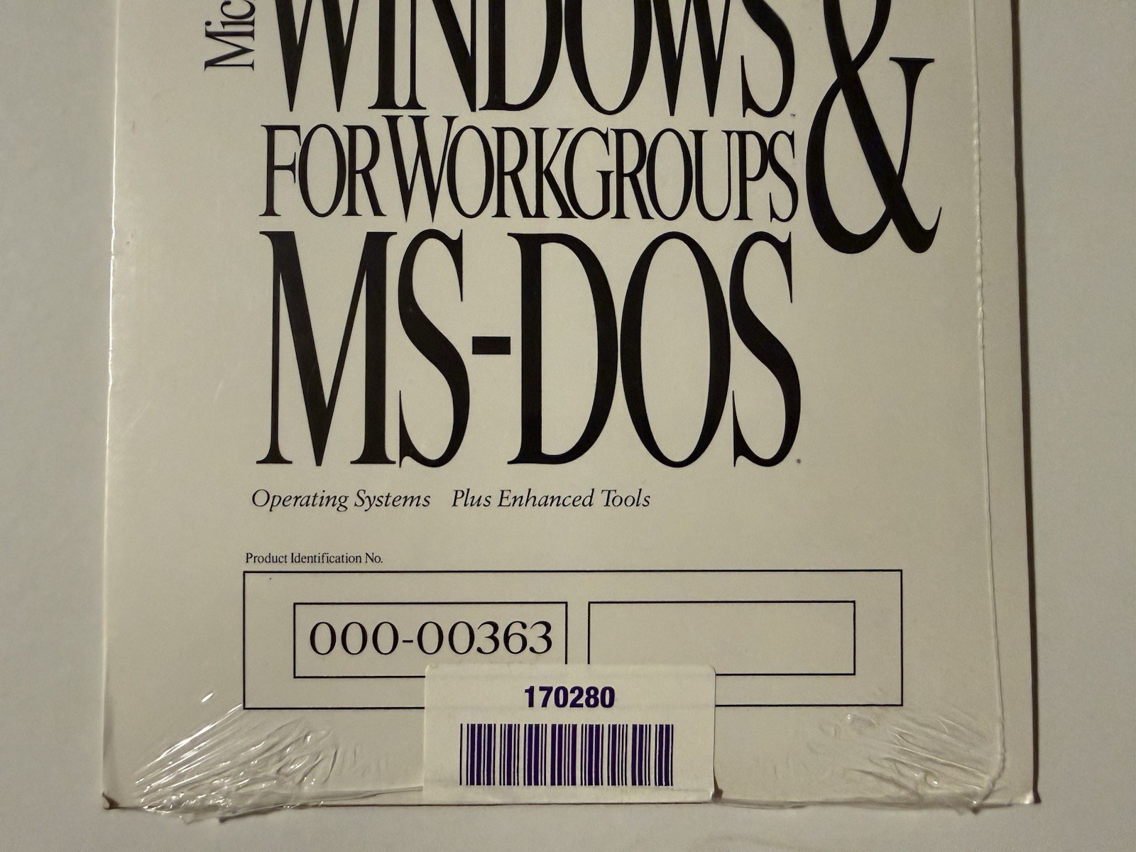 Microsoft Windows For Workgroups 3.11 & MS-DOS 6.22 Plus Enhanced Tools