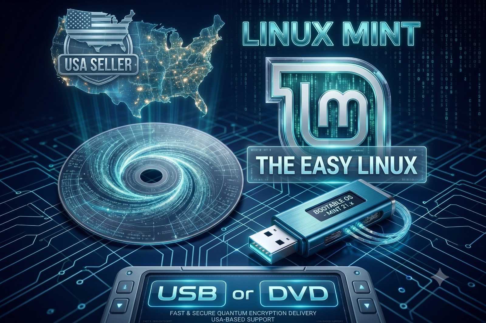 🔥Linux Mint Installer🔥Latest Version🔥32bit or 64bit🔥USB or DVD🔥
