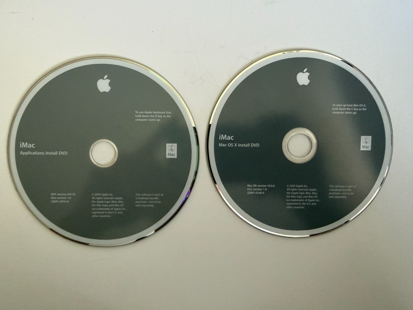 Apple iMac Macbook Mac OS X 10.5.6 Install DVD & Application Install