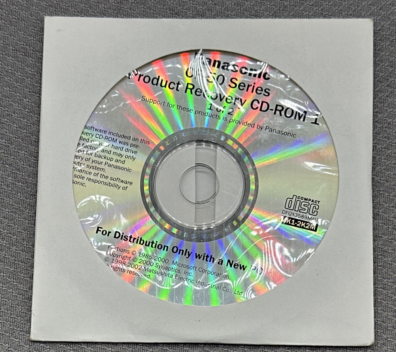 Panasonic CF-50 Series Product Recovery DVD-ROM Windows Vista Business 2 Discs