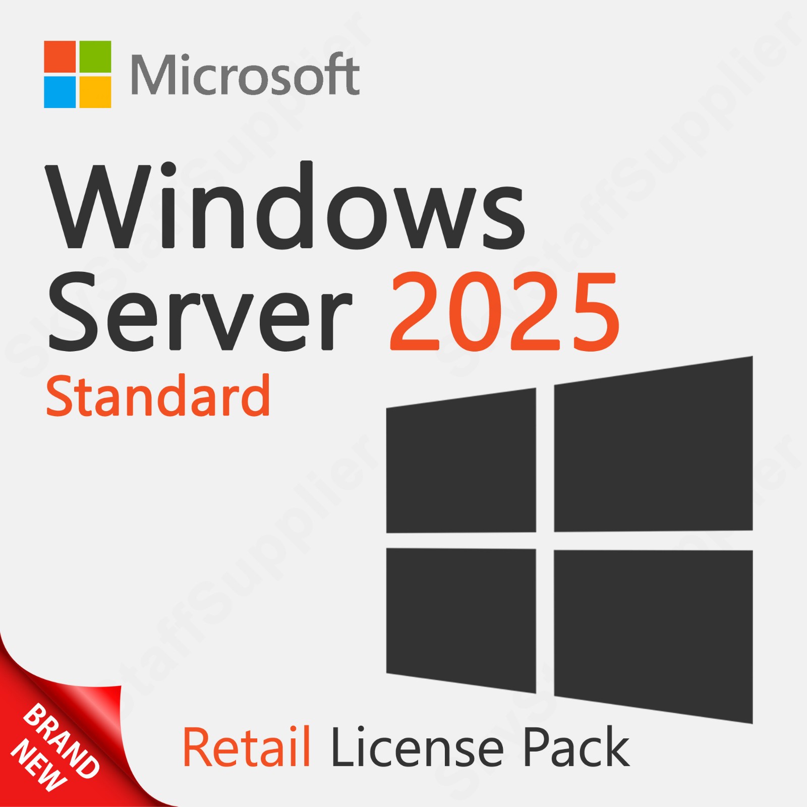 Windows Server 2025 STANDARD 16 CORE License Key +10 ACCESS CALs NEW RETAIL PACK