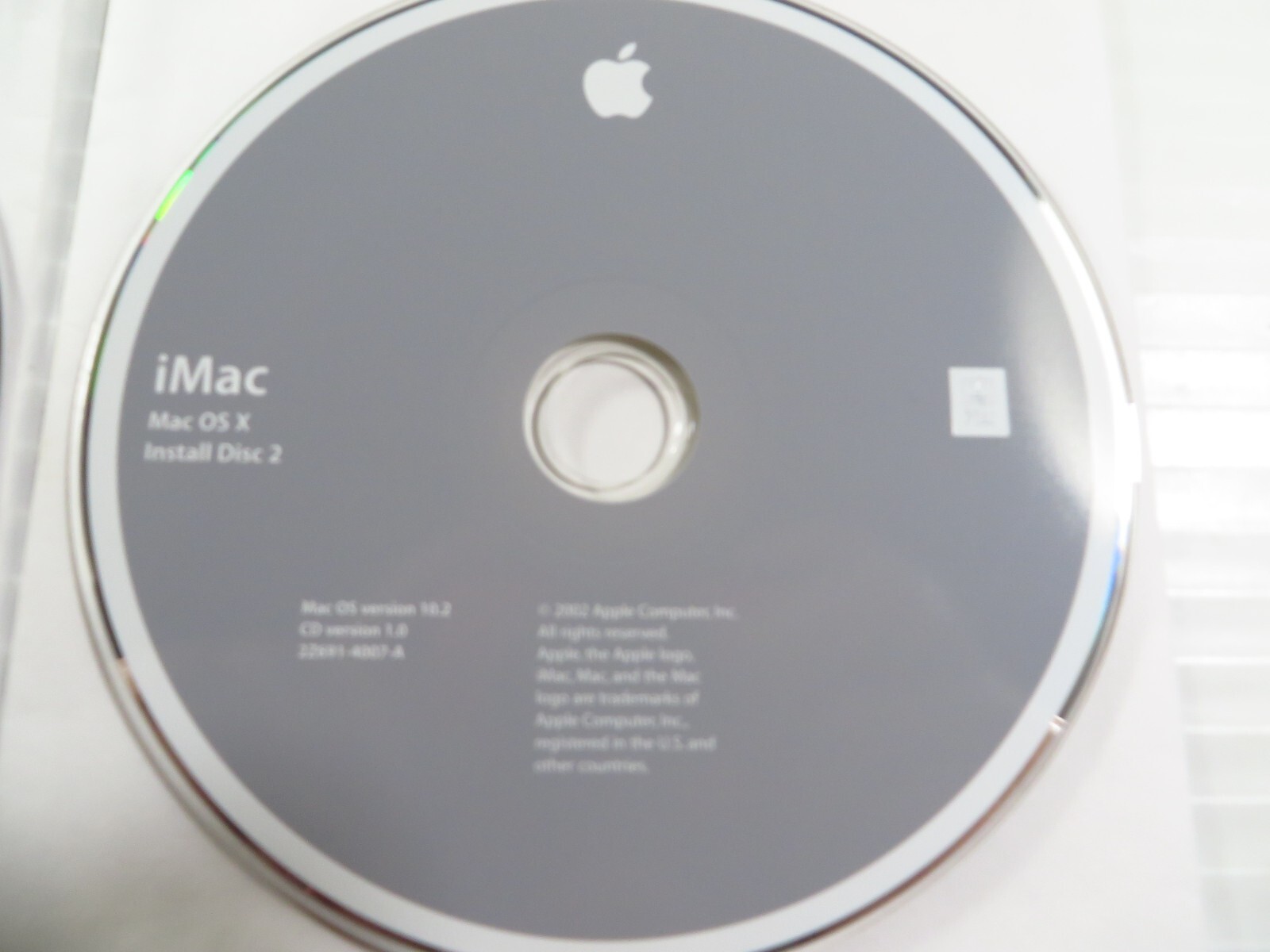 Macintosh iMac OS X 10 Jaguar v10.2 Mac Install Restore Software CDs Discs 2002