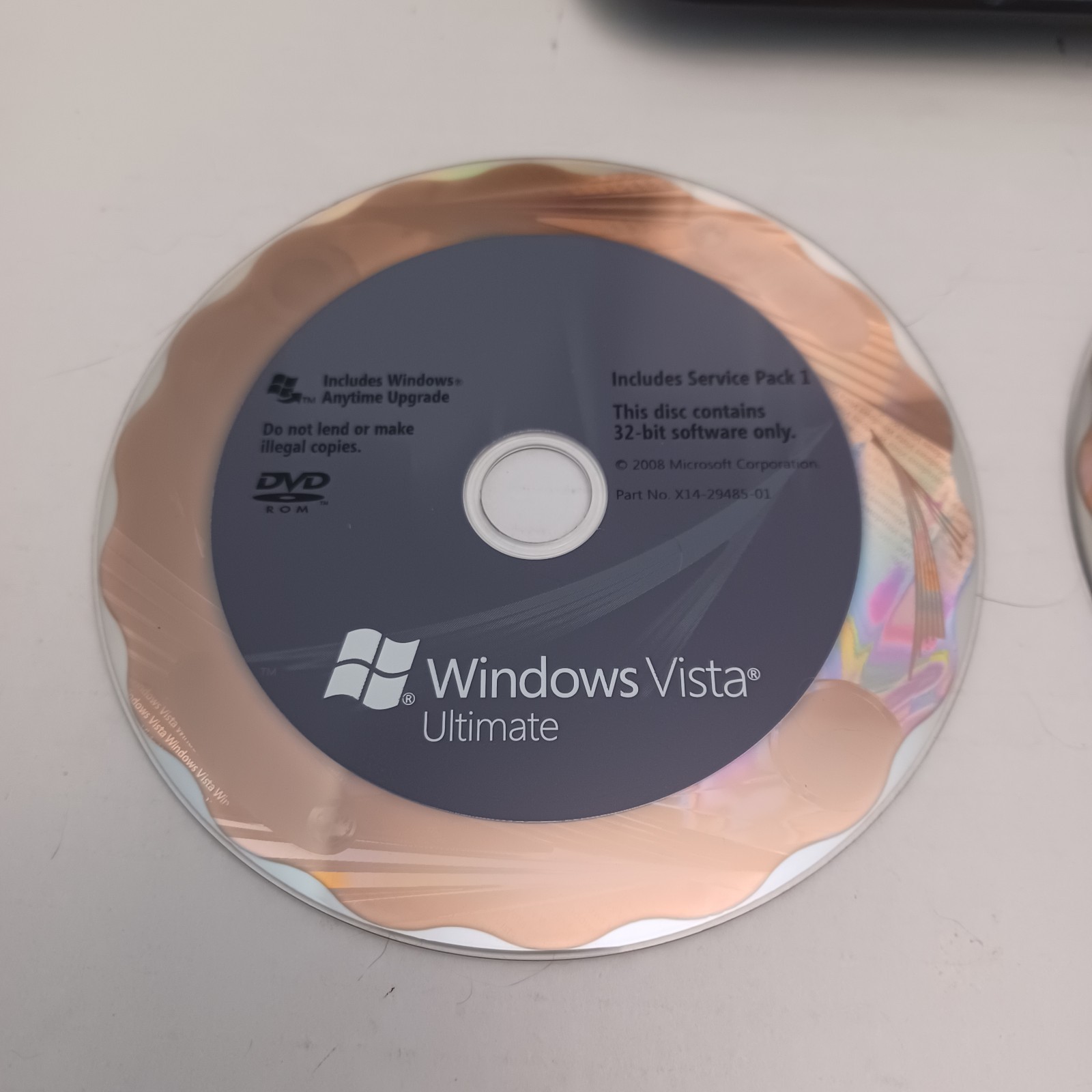 Microsoft Windows Vista Ultimate Includes Service Pack 1 – 32 bit & 64 bit DVD’s