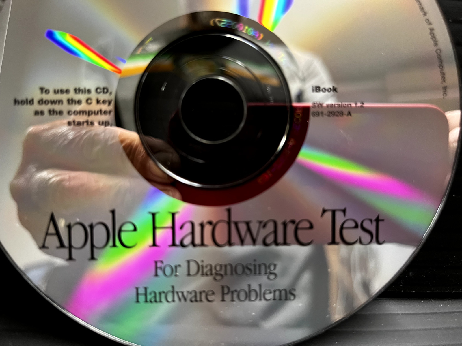 Apple iBook Hardware Test Diagnostic Disc CD SW version 1.2 691-2928-A