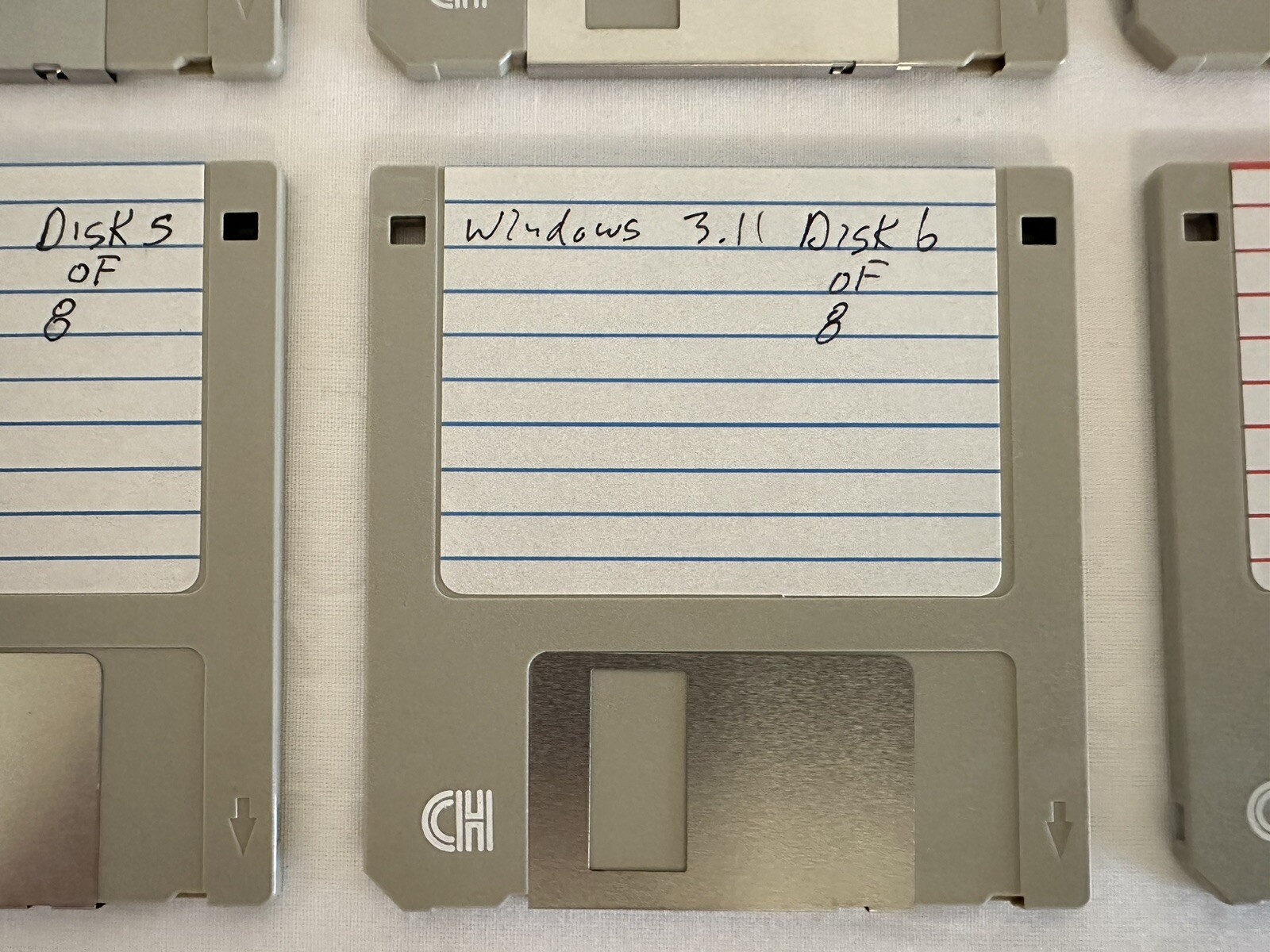 Microsoft Windows 3.11 on 3.5″ Floppy Disk install Workgroups 8 Disks