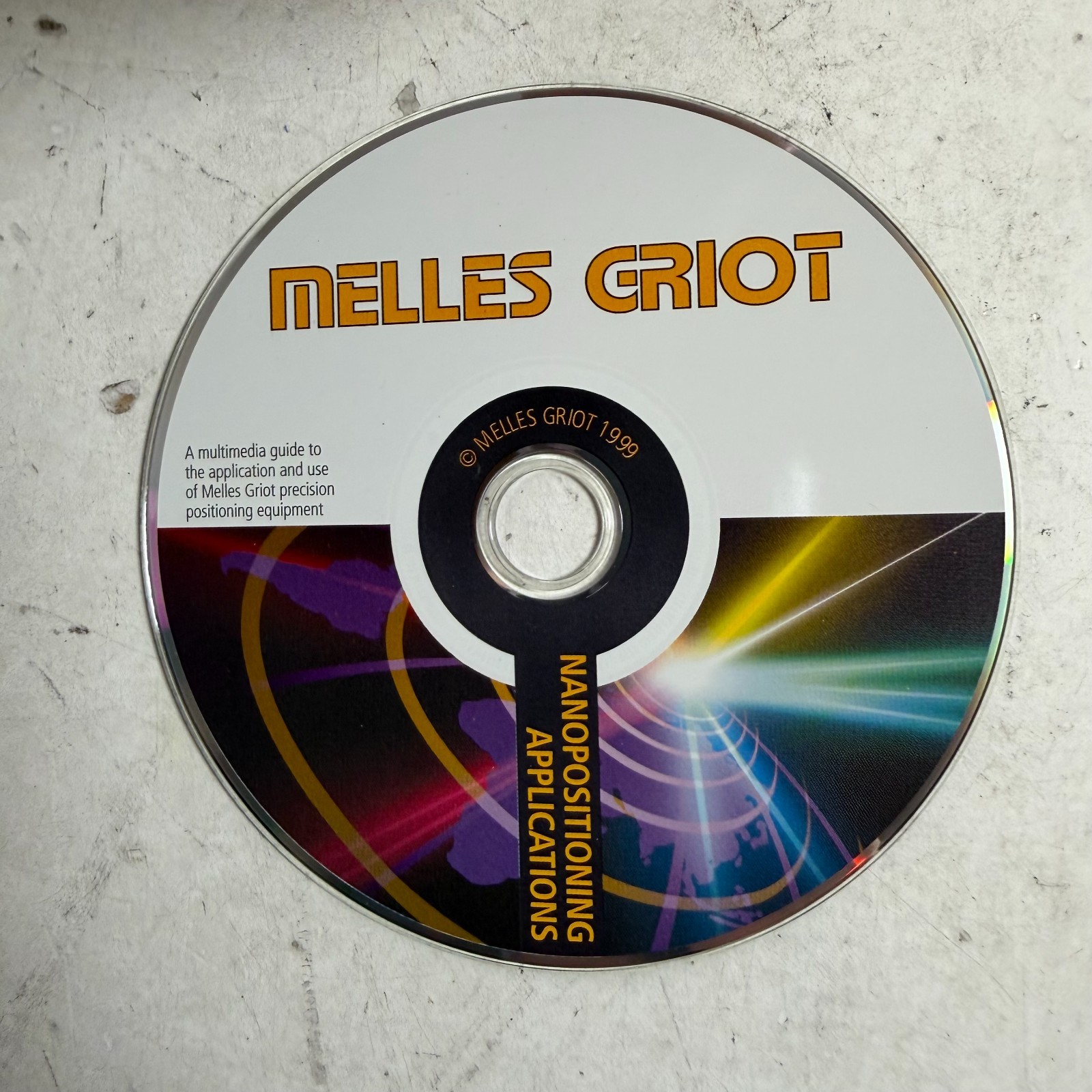 Melles Griot Nanopositioning Applications (CD, 1999) Software For Windows 95