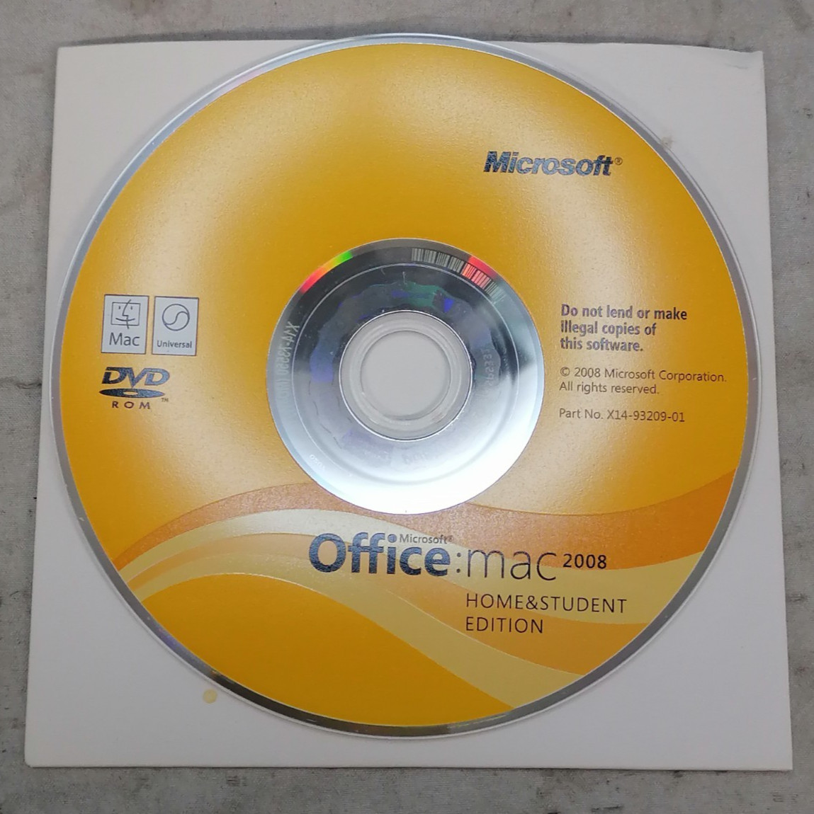 2008 Microsoft Office: Mac Home & Student Edition