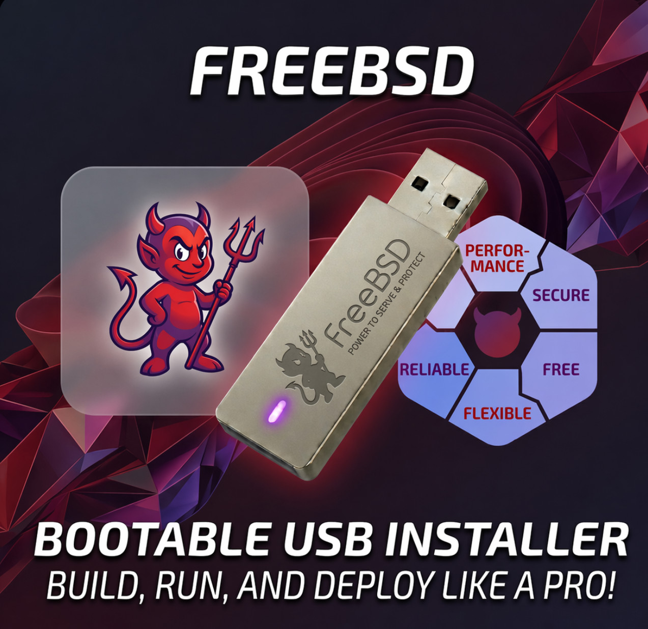 FreeBSD USB Installer [LATEST] – x86 + ARM in One USB! – FAST EASY PRELOADED