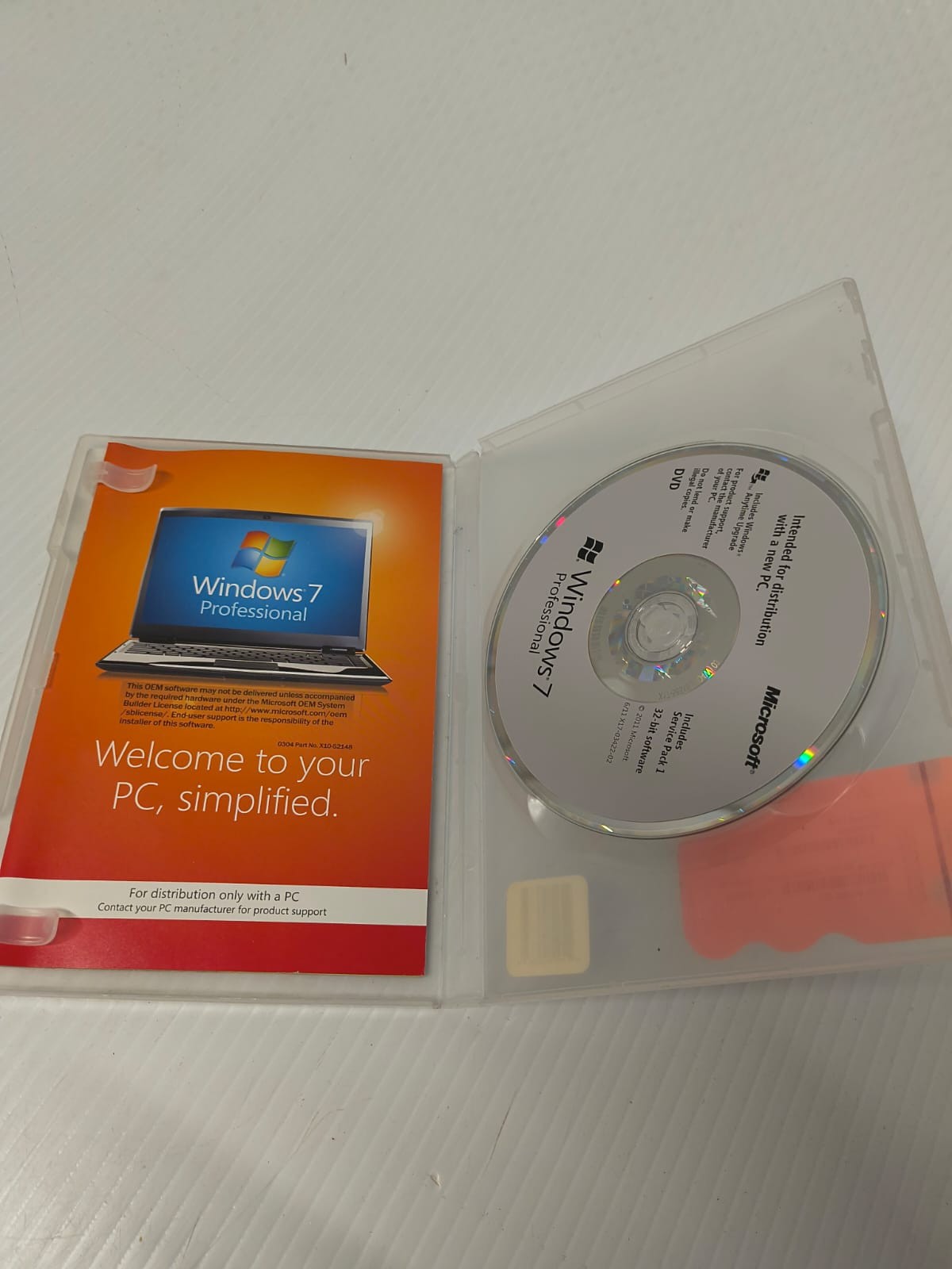 Microsoft Windows 7 Professional 32 bit Software DVD FREE SHIPPING