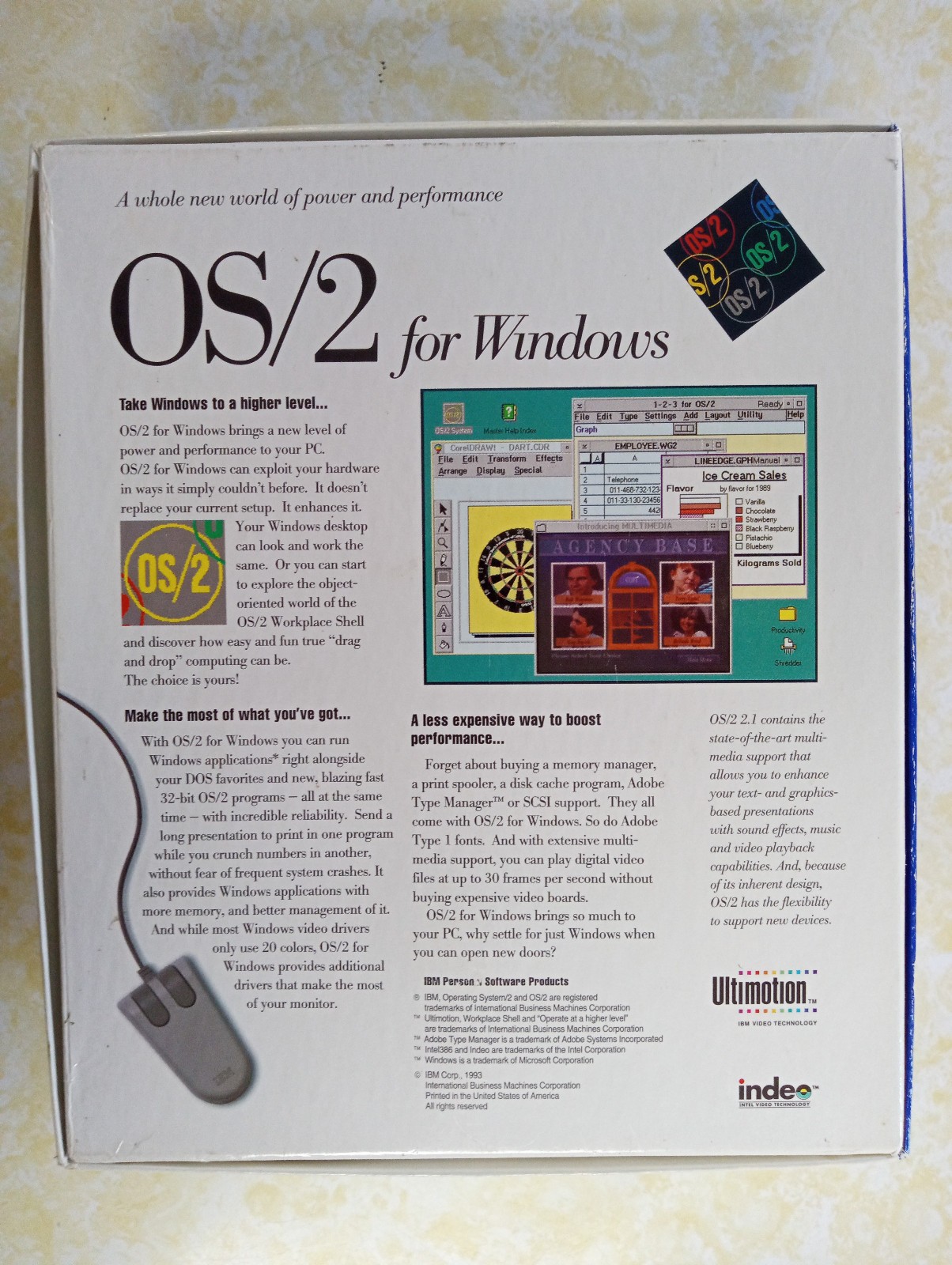 Rare New Open Box IBM OS/2 version 2.1 for Windows Version 3.1 OS on 3.5″ Floppy