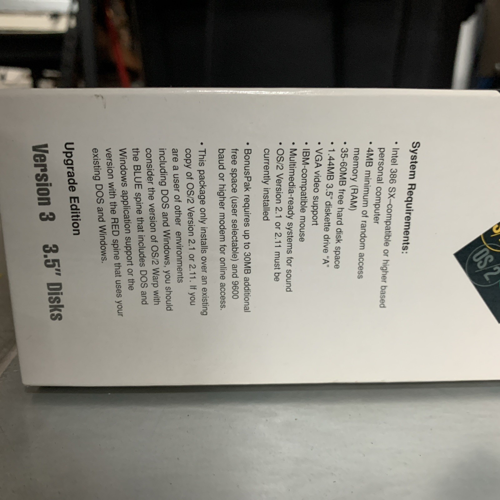 Unused – Vintage IBM OS/2 Warp Version 3 with BonusPak 3.5″ Floppy Disks