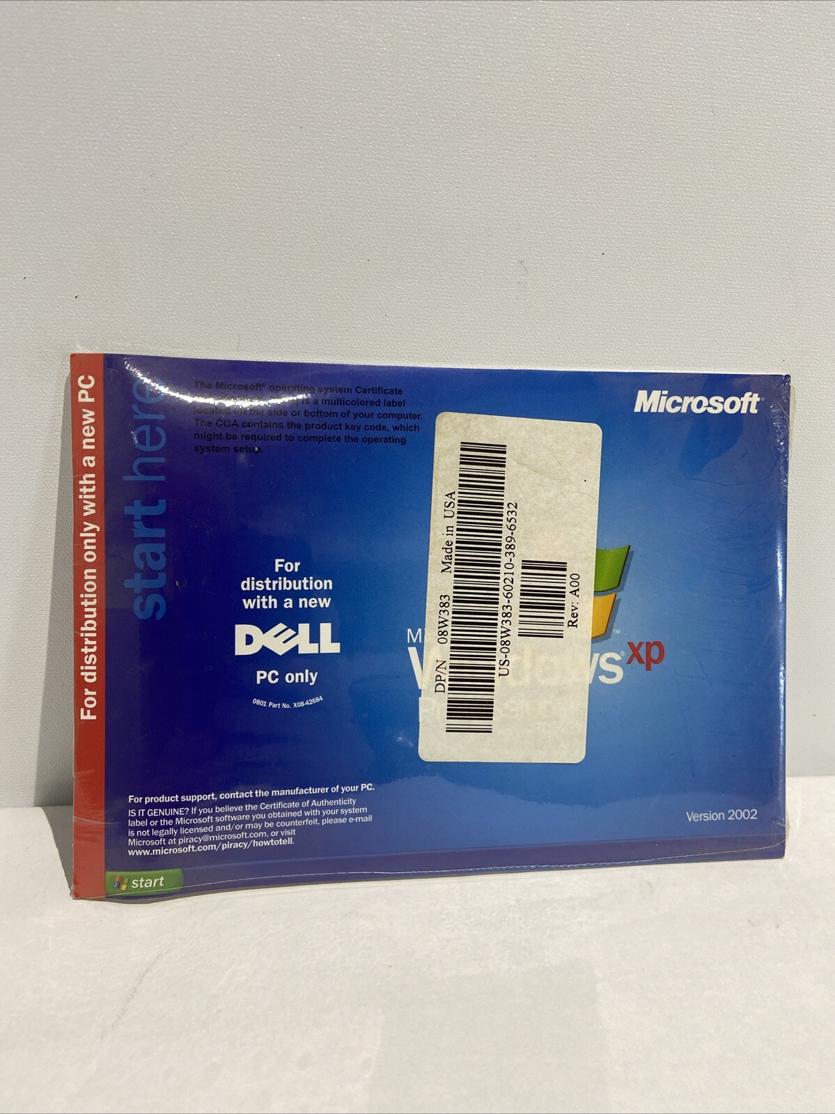 Dell Reinstallation CD Microsoft Windows XP Professional Service Pack 1 SP1