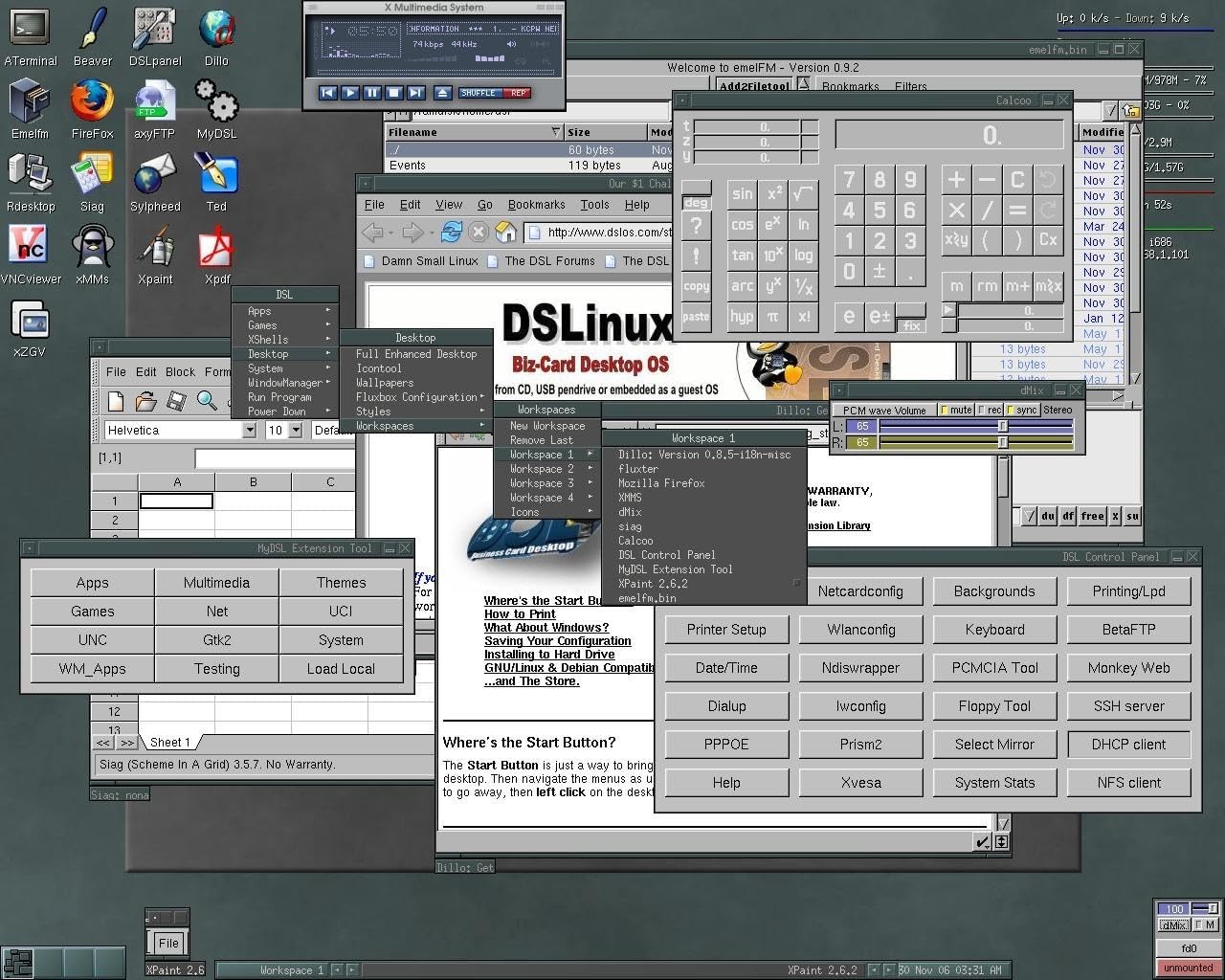 Latest New Release Damn Small Linux OS Operating System for PC on DVD