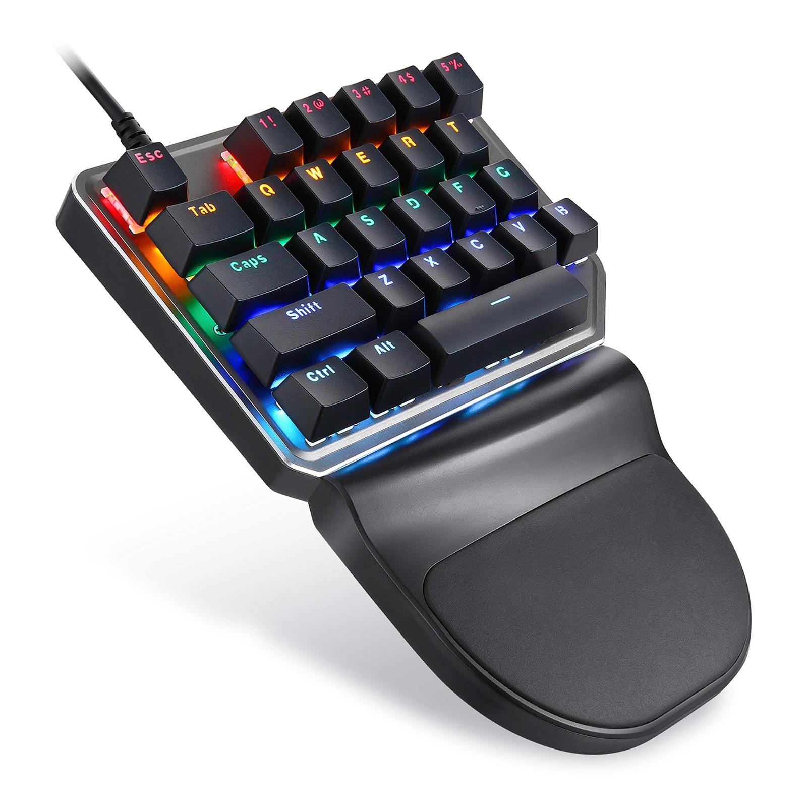 MOTOSPEED K27 One-Handed Mechanical Mini Gaming Keypad 27 Keys, 9 LED Backlit…