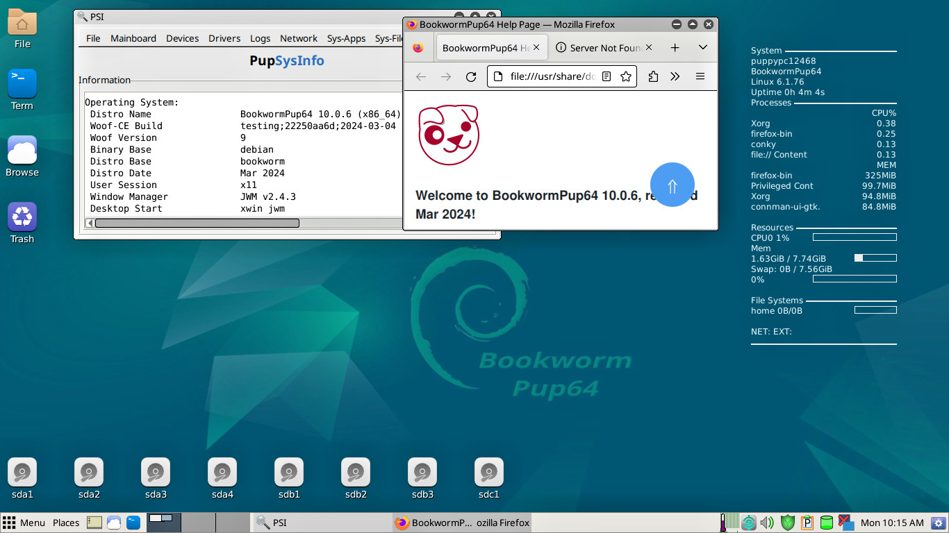 Puppy Linux OS – Runs Smooth – Small Footprint – Loads in Memory – LIVE DVD