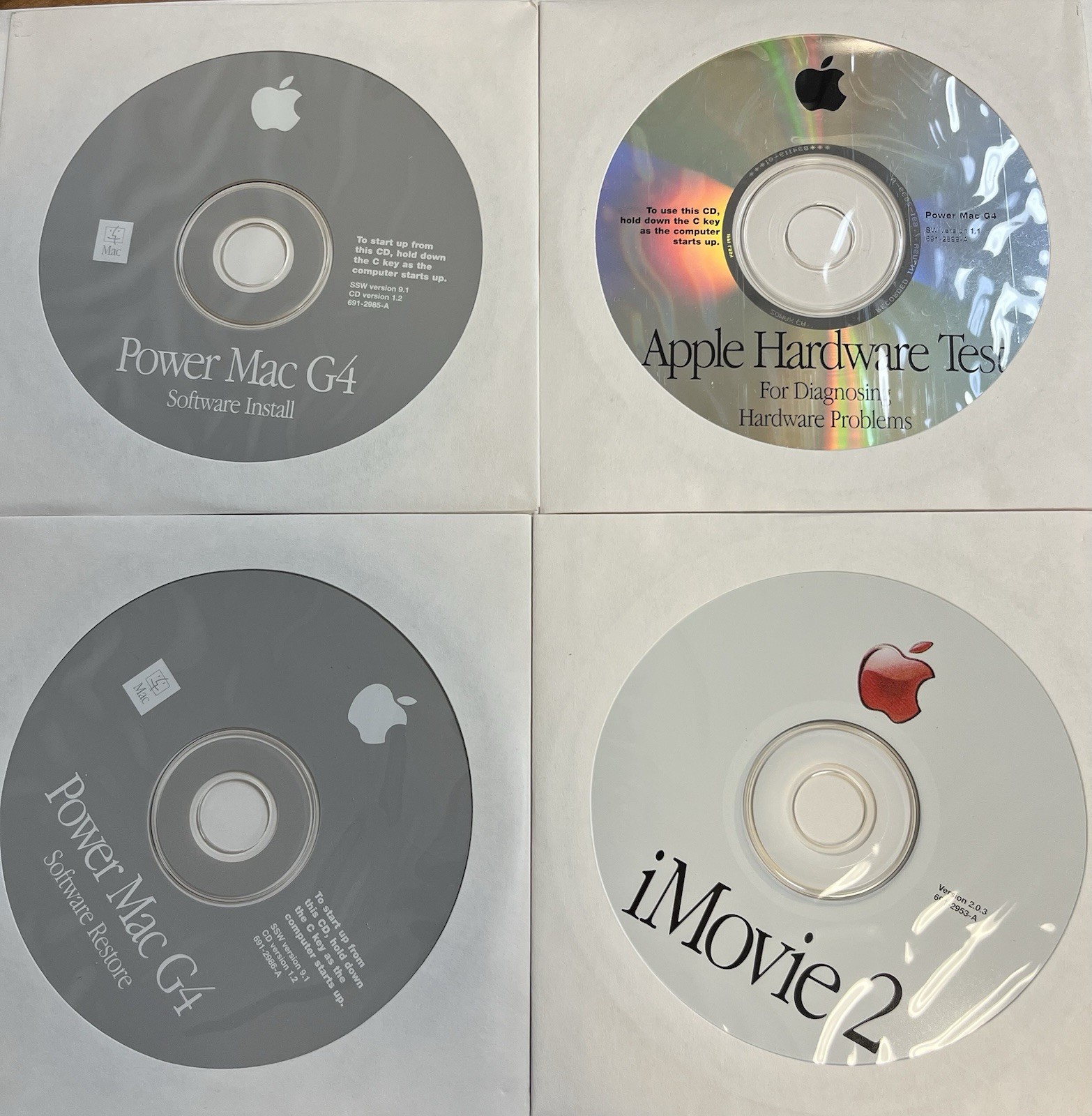 Apple Power Mac G4 Software Install, Restore V 9.0.4 & Test SW V1.0.1 CD VER 2.3