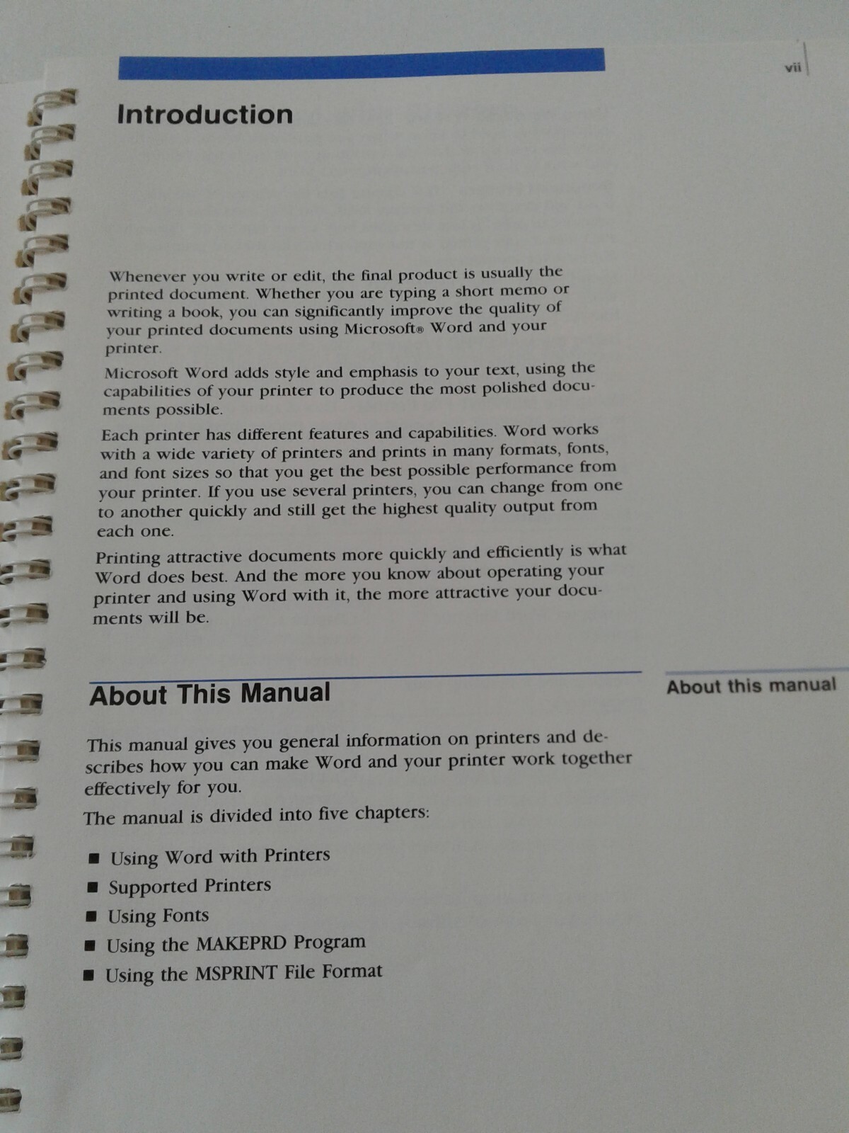 Computer Microsoft Word Word Processing Program Printer Information 1986