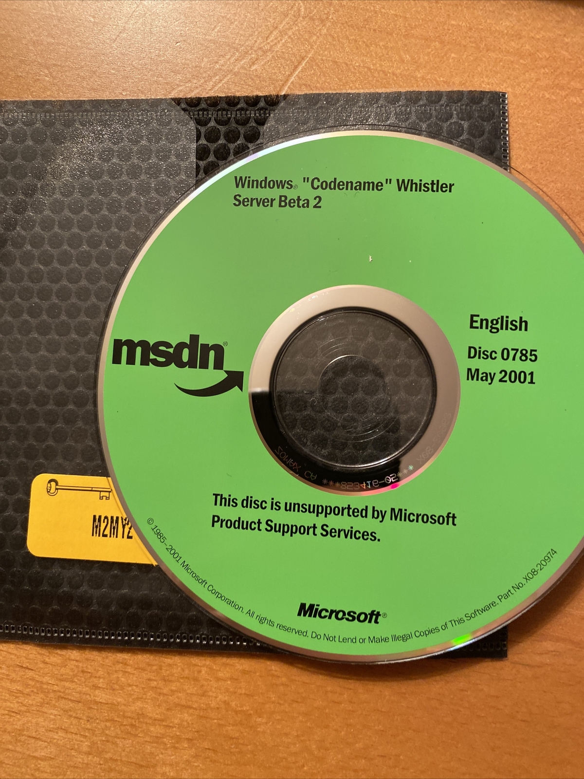 6 CDs NEW RARE Microsoft Windows “Codename” Whistler Beta2 + Product Keys + diag