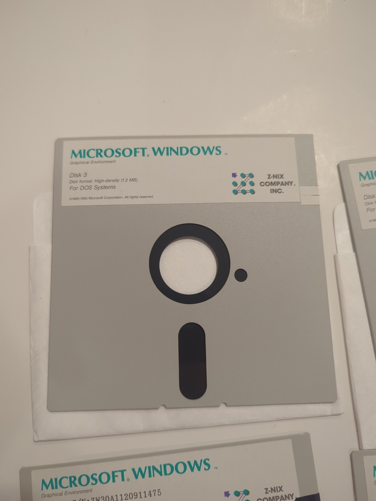 Microsoft Windows Z-Nix 3.0 Complete Disc 1-5 For DOS Systems 5.25 Floppy