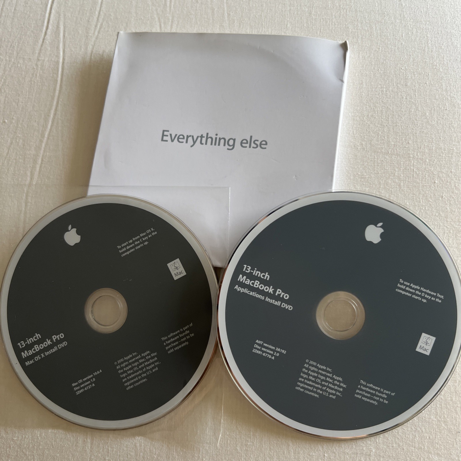 Mac OS X 10.6.3 Install DVD 13″ MacBook Pro 2Z691-6623-A, OS Disc ONLY