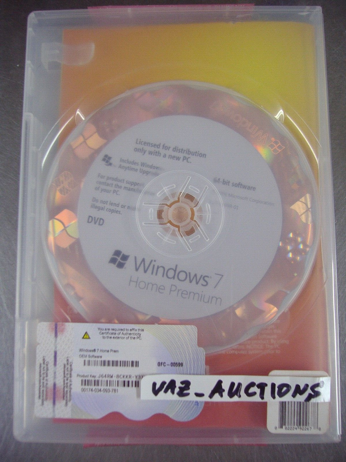 Microsoft Windows 7 Home Premium 64 bit x64 Full DVD MS WIN =BRAND NEW SEALED=