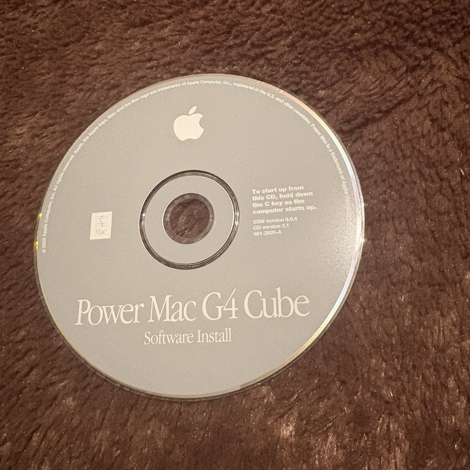 Apple Power Mac G4 Cube Software Restore CD Version 2.1 SSW Version 9.0.4