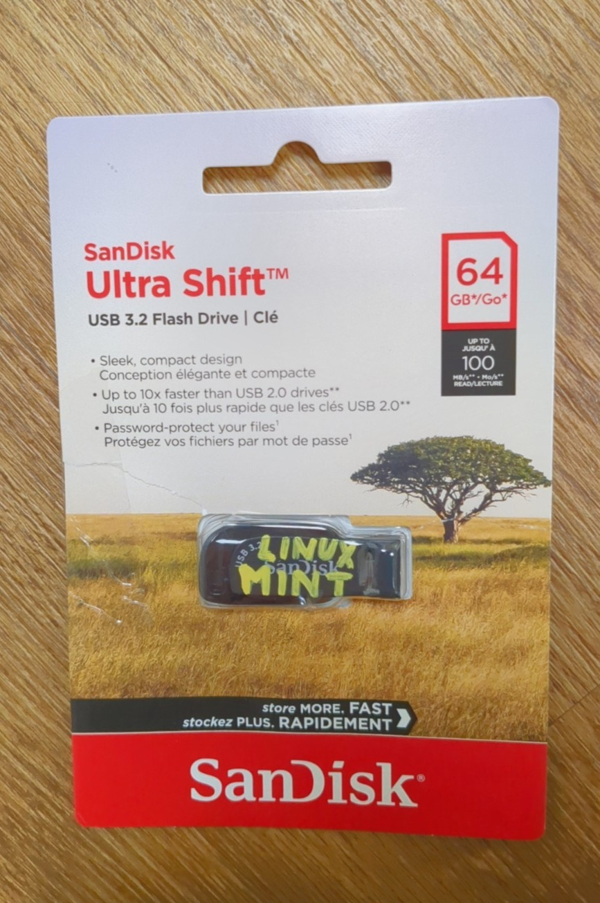 🐧 Linux Mint 64GB (USB 3.0) Thumbdrive + 🔐 Disk Encryption (Protects Files)