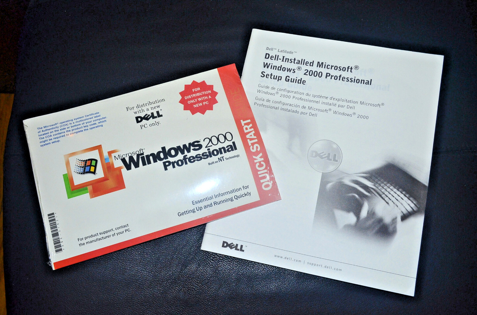 NEW MICROSOFT WINDOWS 2000 PRO W2K SP2 Sealed Dell CD Professional 01F756 w/Book