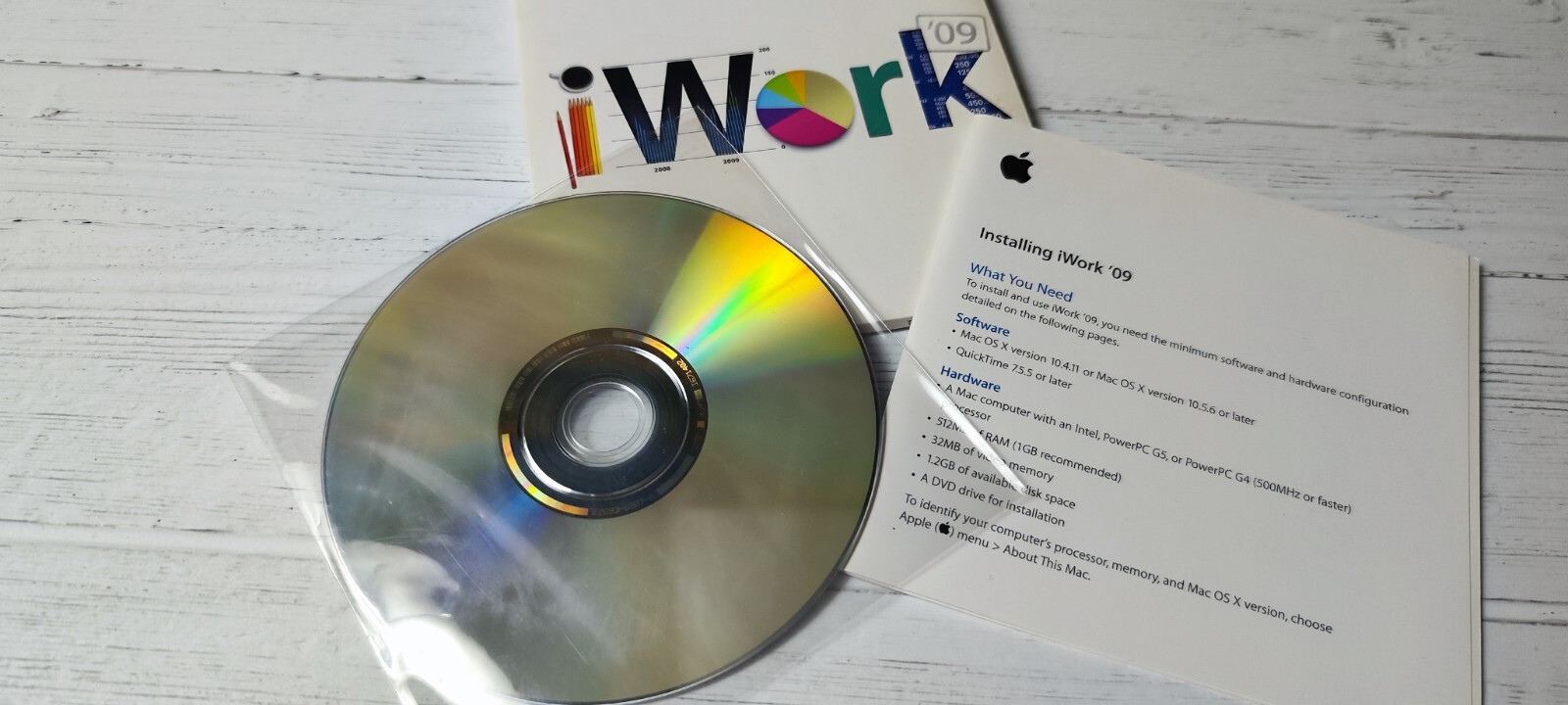 Apple Mac Set Includes Mac OS X Snow Leopard iLife 09 iWork 09 MC209Z/A w/ OS X