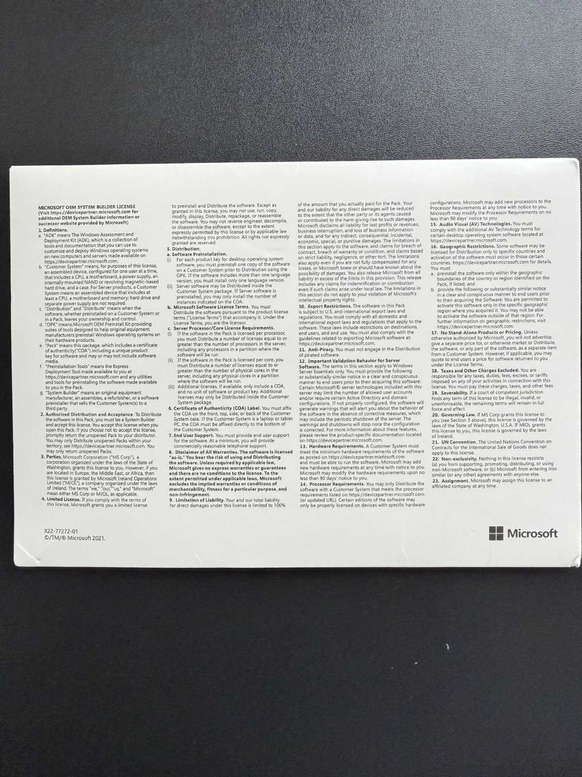 Microsoft Windows 10 Pro 64-Bit OEM System Builder DVD Version 23H2 Factory Seal