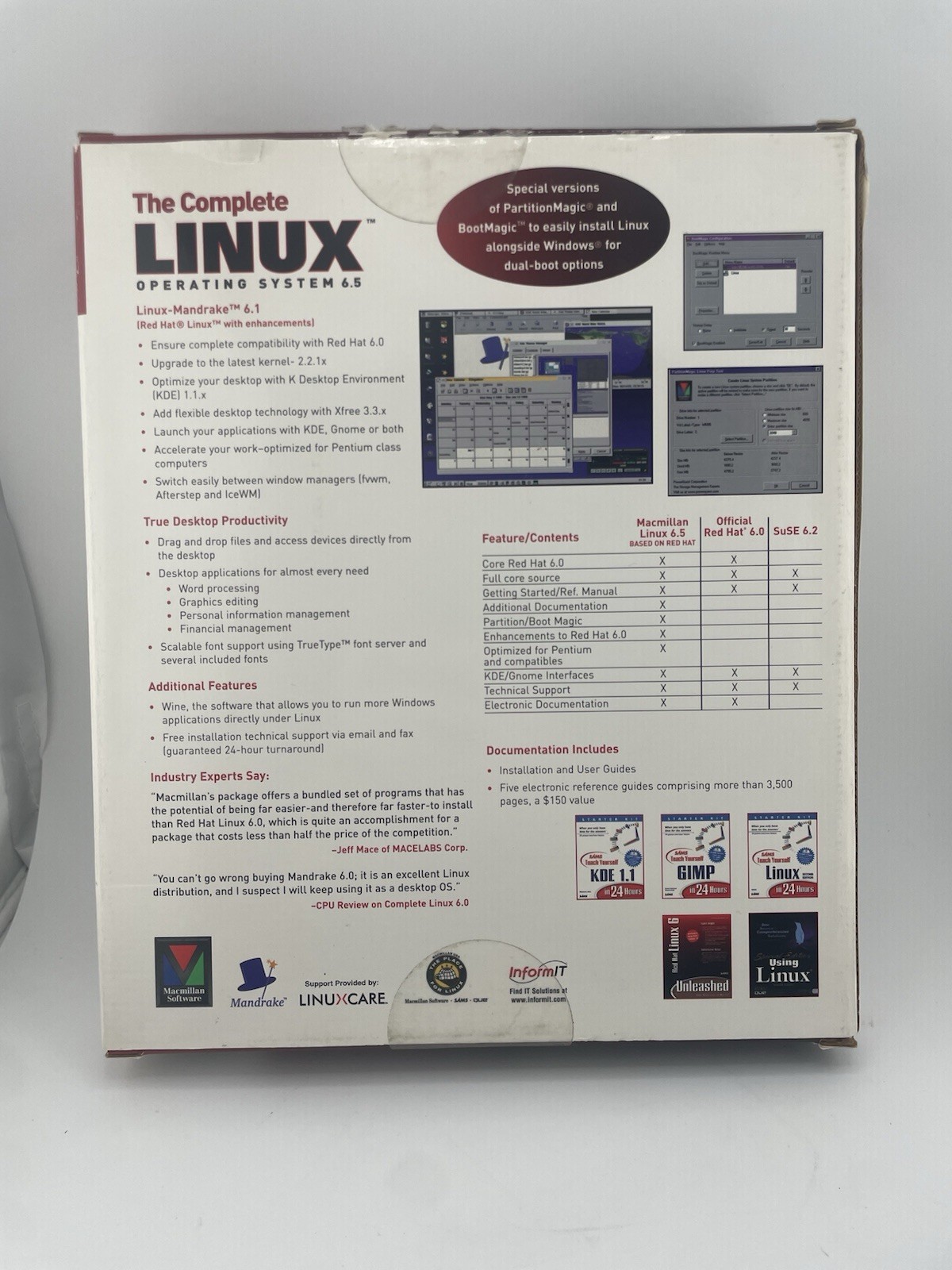 RED HAT LINUX MANDRAKE 6.5 DELUXE OPERATING SYSTEM CIB