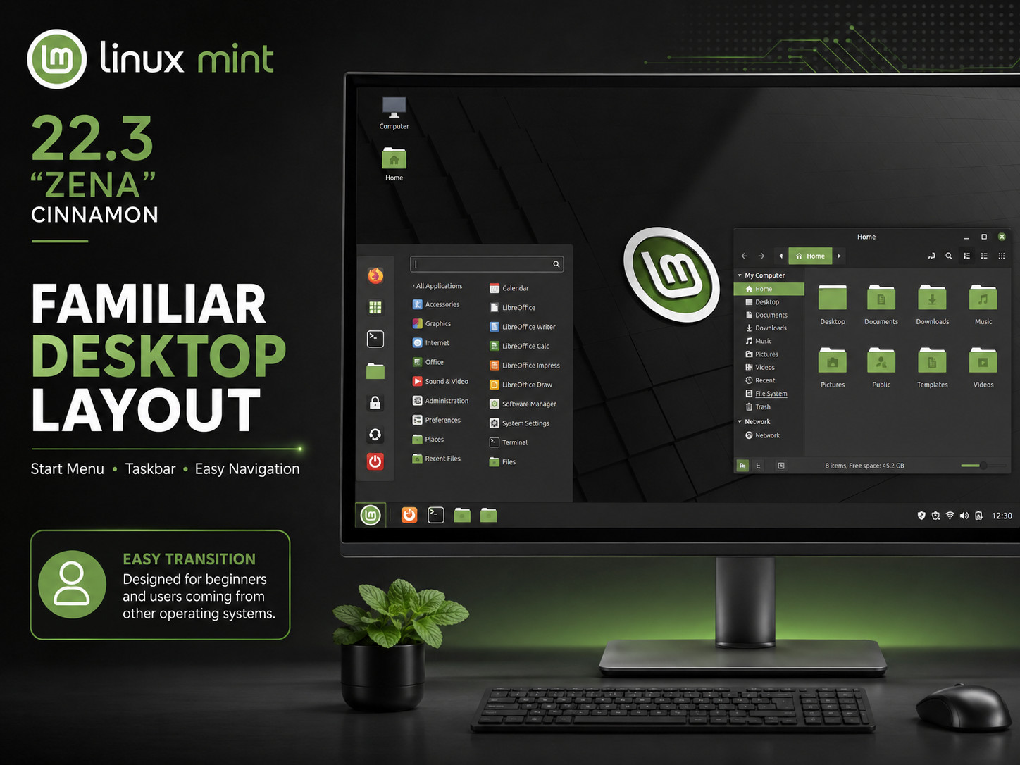 Linux Mint Zena (64-Bit) Cinnamon Bootable USB Flash Drive Live + Install