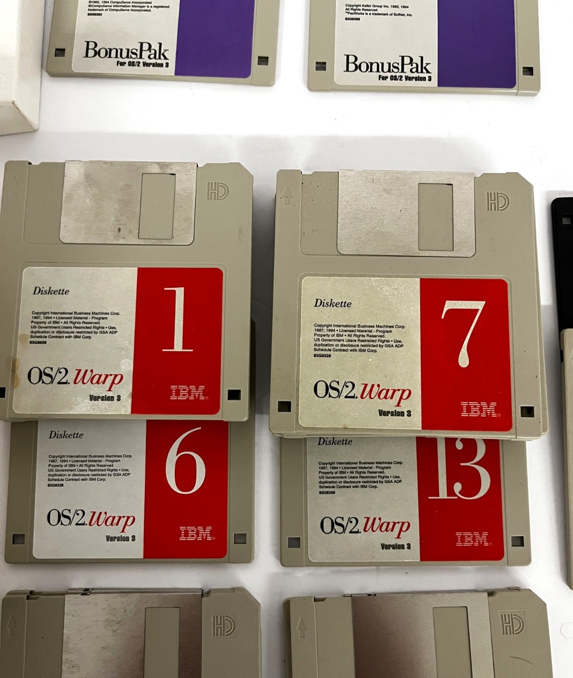 Vintage IBM OS/2 Warp Upgrade/Installation Package vs3. Also Includes Bonus Pac.
