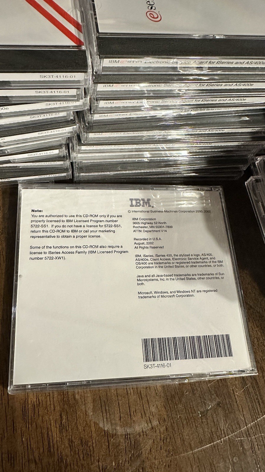 Lot Of 122 New IBM eServer Electronic Service Agent for iSeries AS/400e V5R2