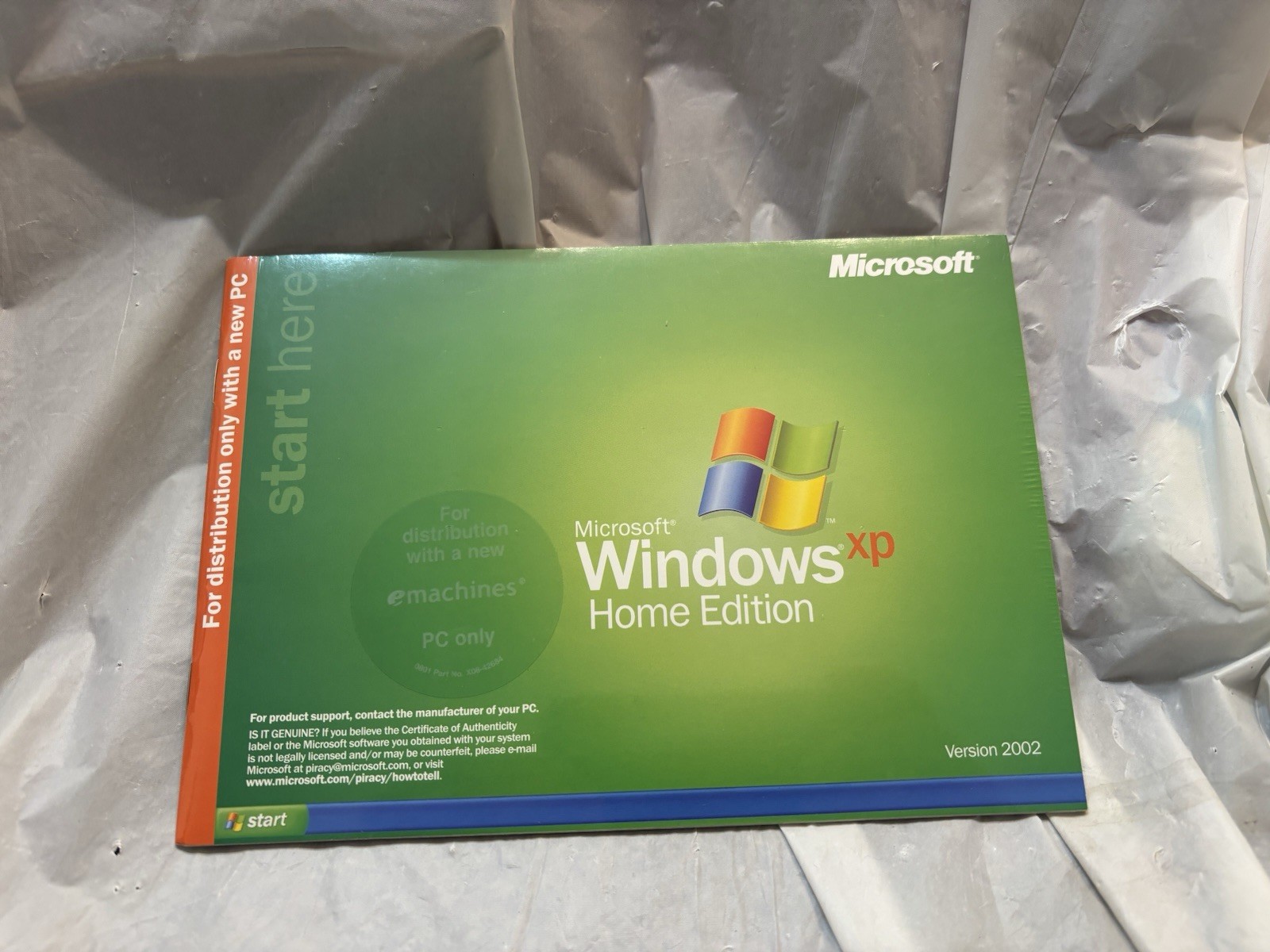Microsoft Windows XP Home Edition Version 2002 emachines PC NEW SEALED AOL 9.0