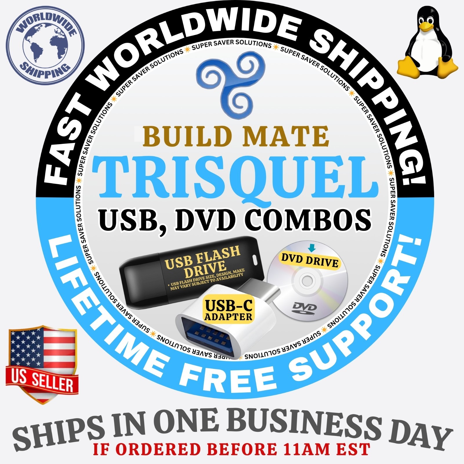 TRISQUEL LINUX OS | ARAMO ISO BUILD | DVD, USB + COMBOS | FAST SHIPPING