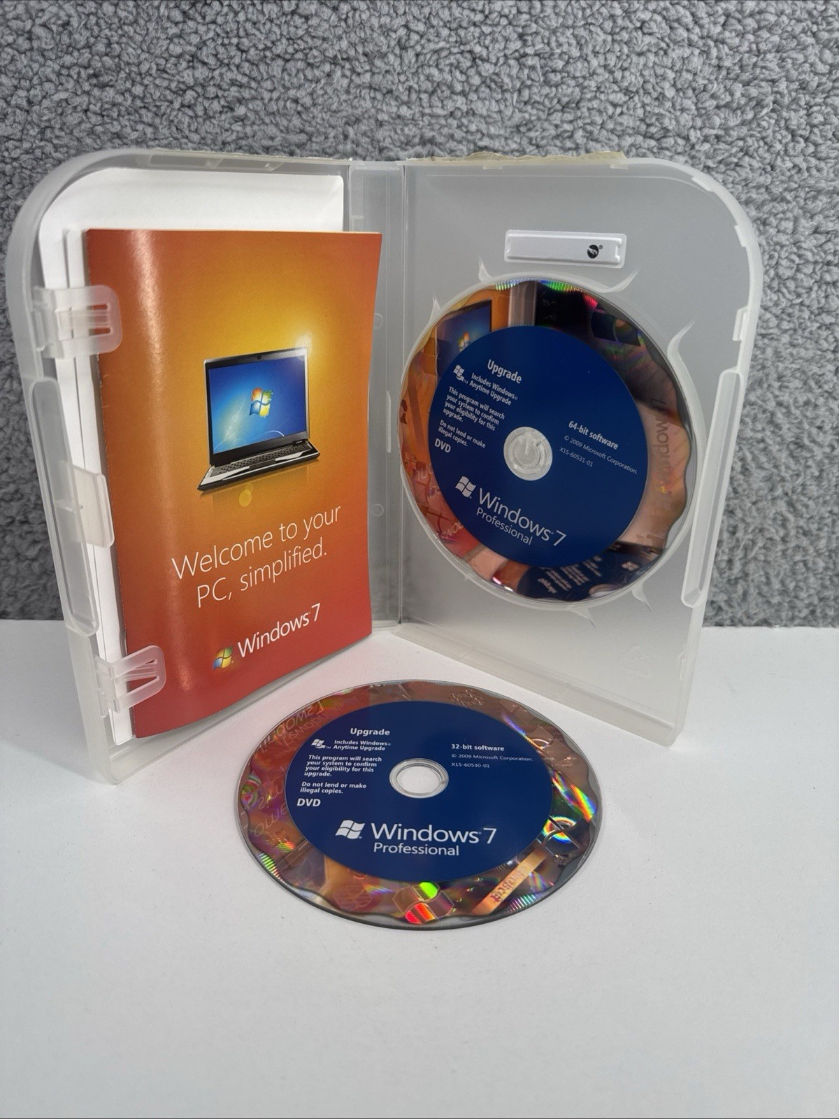 Microsoft Windows 7 Professional Upgrade 32 Bit and 64 Bit DVD MS WIN PRO=RETAIL