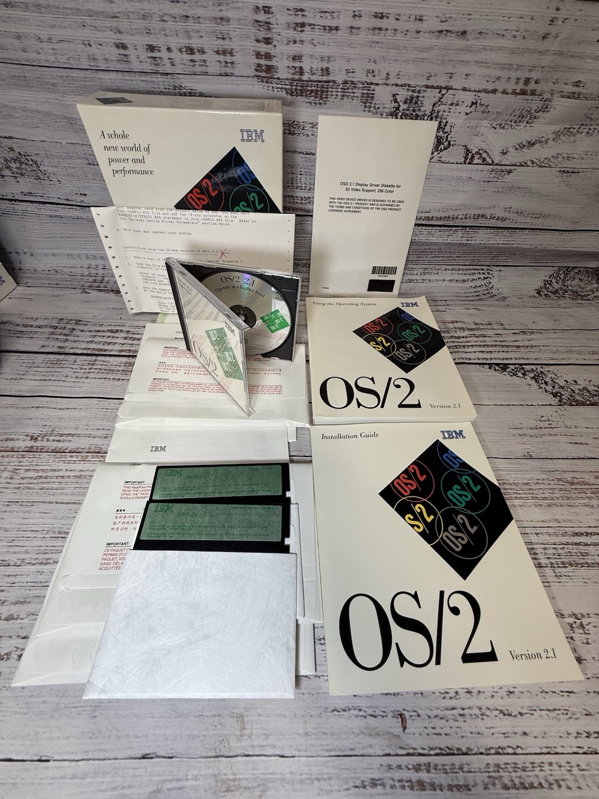IBM OS/2 Special Edition for Windows 3.1 CD-ROM, 5.25 Discs Complete w. Manuals